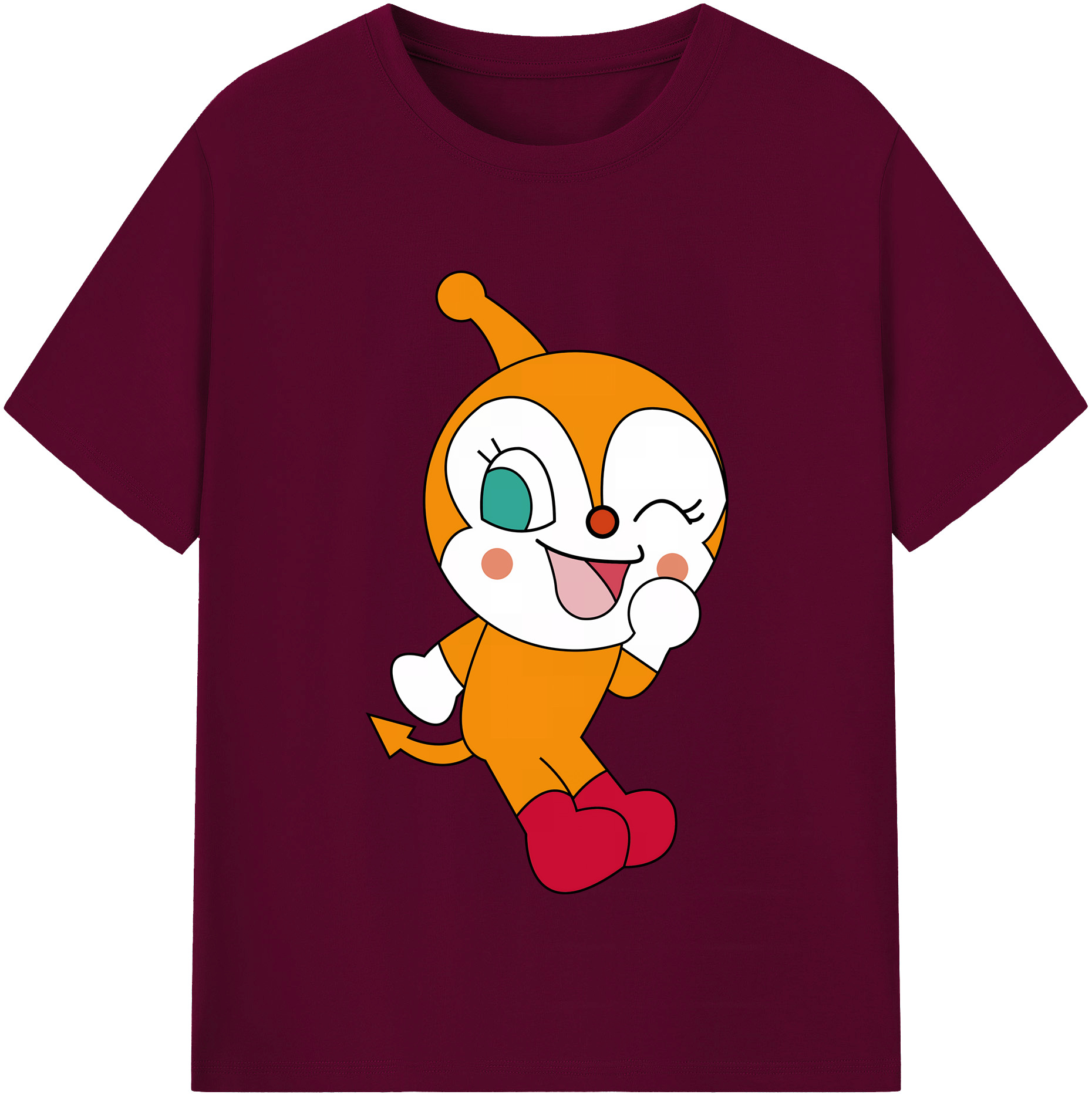 （画像用） アンパンマン Anpanman レディースカジュアルプリントTシャツ（綿100％）